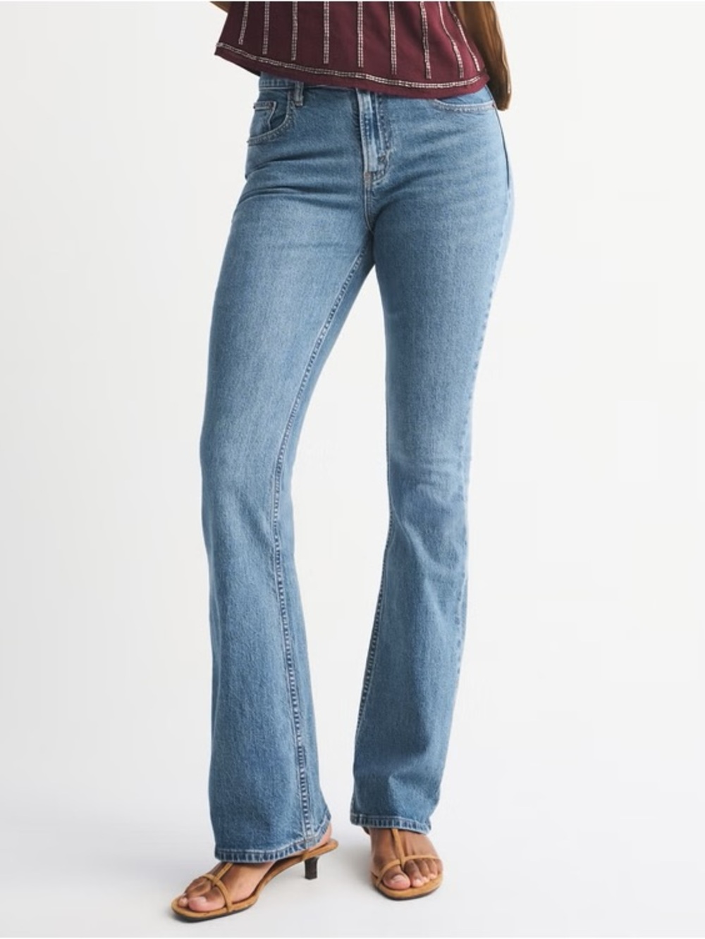 NWT Abercrombie & Fitch The Bootcut Mid Rise Curve Love Jeans Size 27 $90